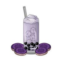 taro boisson avec taro violet sucré Patate illustration vecteur