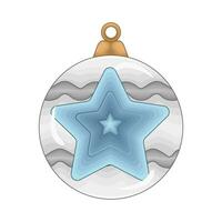 étoile bleu dans cloche décoration illustration vecteur