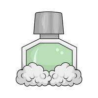 parfum bouteille vaporisateur avec fumée illustration vecteur