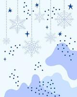 flocons de neige, étoiles, abstrait éléments de fête Noël modèle vecteur illustration, hiver vacances fête Contexte pour salutation carte, affiche, bannière, joyeux Noël, content Nouveau année concept