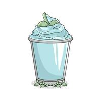 la glace crème bleu menthe illustration vecteur