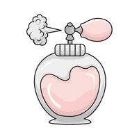 parfum bouteille vaporisateur avec fumée illustration vecteur