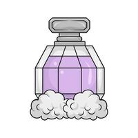 parfum bouteille vaporisateur avec fumée illustration vecteur