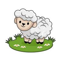 mouton dans jardin illustration vecteur