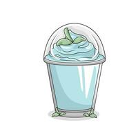 la glace crème bleu menthe illustration vecteur