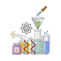 chimie la biologie illustration vecteur