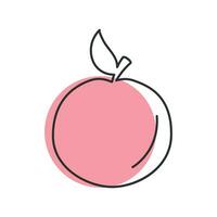 Pomme icône. fruit symbole vecteur. vecteur