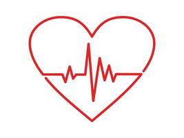 cœur impulsion symbole pour médical et santé vecteur
