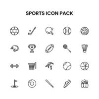 des sports mince contour icône pack vecteur