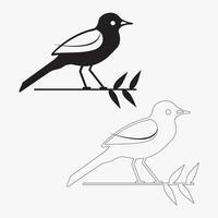 oiseau illustration ligne art vecteur eps