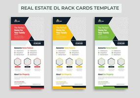 conception de modèle de carte de rack immobilier dl vecteur