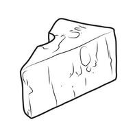 fromage illustration dans noir et blanche. vecteur