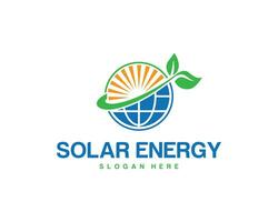 solaire technologie logo conception idée vecteur concept icône modèle.