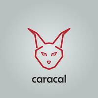 caracal logo avec minimaliste conception vecteur