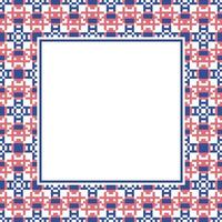 une carré Cadre avec rouge et bleu géométrique modèle vecteur