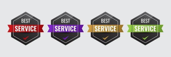 meilleur modèle d'icône de logo de badge de service pour entreprise certifiée vecteur