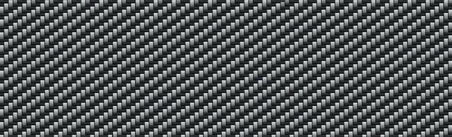 texture panoramique de la fibre de carbone noire et grise vecteur