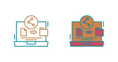 icône de vecteur de partage de fichiers