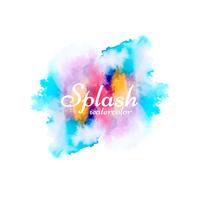 Dessin abstrait coloré aquarelle splash vecteur