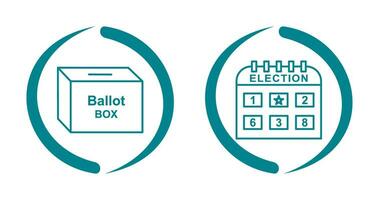 scrutin boîte et élection journée icône vecteur