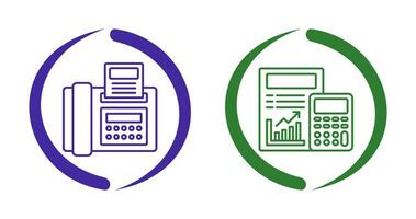 fax et calculateur icône vecteur
