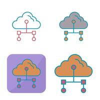 icône de vecteur de nuage internet