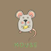 conception mignonne souris. petit pour action. vecteur illustration