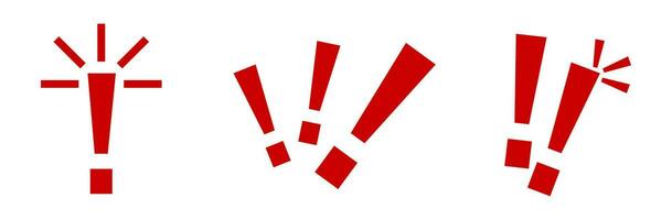 exclamation marquer. rouge vecteur prévenir signe. mise en garde ou attention icône.