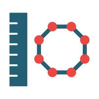 à l'échelle nanométrique vecteur glyphe deux Couleur icône pour personnel et commercial utiliser.