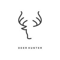 logo bois de cerf vecteur