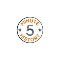 5 minutes minuteur monogramme logo chronomètre, cuisine temps étiquette conception isolé vecteur modèle