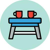 thé table vecteur icône conception illustration