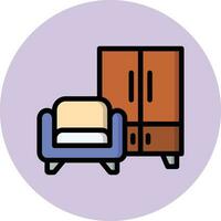 Accueil meubles vecteur icône conception illustration