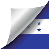 drapeau du hondura avec coin recourbé vecteur