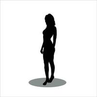 fille silhouette Stock vecteur illustration