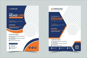 brochure modèle disposition conception. entreprise affaires annuel rapport, catalogue, magazine, prospectus maquette. Créatif moderne brillant concept bleu et Orange Couleur vecteur