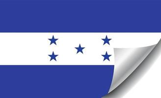 drapeau du hondura avec coin recourbé vecteur