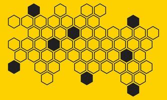 abstrait monochrome Créatif nid d'abeille modèle avec Orange Contexte. vecteur