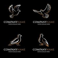 compilation de logo d'oiseau de pigeon vecteur