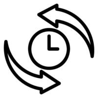 icône de ligne de gestion du temps vecteur