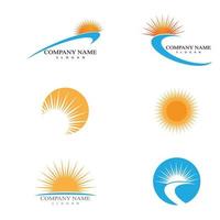 conception de modèle de logo soleil vector illustration icône