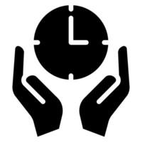 icône de glyphe de gestion du temps vecteur
