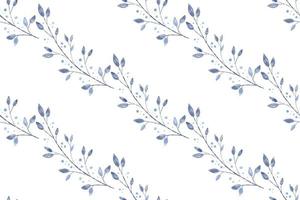 hiver vecteur aquarelle texturé bleu motif floral sans soudure