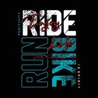 courir balade bicyclette graphique conception, typographie vecteur, illustration, pour impression t chemise, cool moderne style vecteur