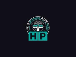 médical hp clinique logo, initiale hp typographie luxe médecins lettre logo vecteur