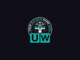 abstrait uw logo vecteur, moderne uw médical médecin logo icône vecteur