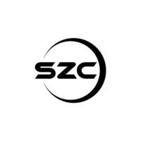 szc lettre logo conception, inspiration pour une unique identité. moderne élégance et Créatif conception. filigrane votre Succès avec le frappant cette logo. vecteur