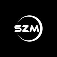 szm lettre logo conception, inspiration pour une unique identité. moderne élégance et Créatif conception. filigrane votre Succès avec le frappant cette logo. vecteur