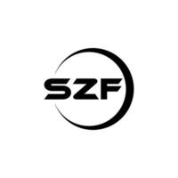 szf lettre logo conception, inspiration pour une unique identité. moderne élégance et Créatif conception. filigrane votre Succès avec le frappant cette logo. vecteur