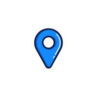 emplacement carte épingle GPS aiguille icône vecteur illustration